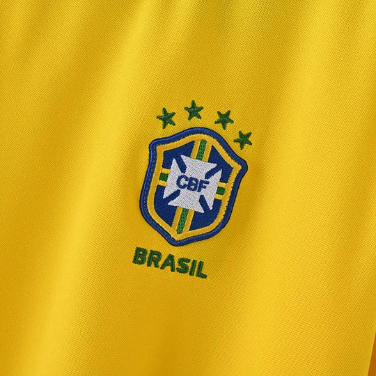 1998 Retro Long Sleeve Brazil Home Football Shirt