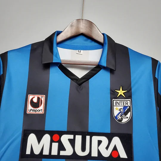 1988/1989 Retro Internazionale Milan Home Football Jersey