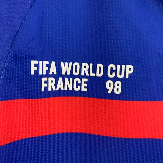 1998 Retro Long Sleeve France Home Football Shirt