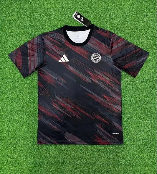 2025/2026 Bayern Munich Training Wear Red and black Football Jersey