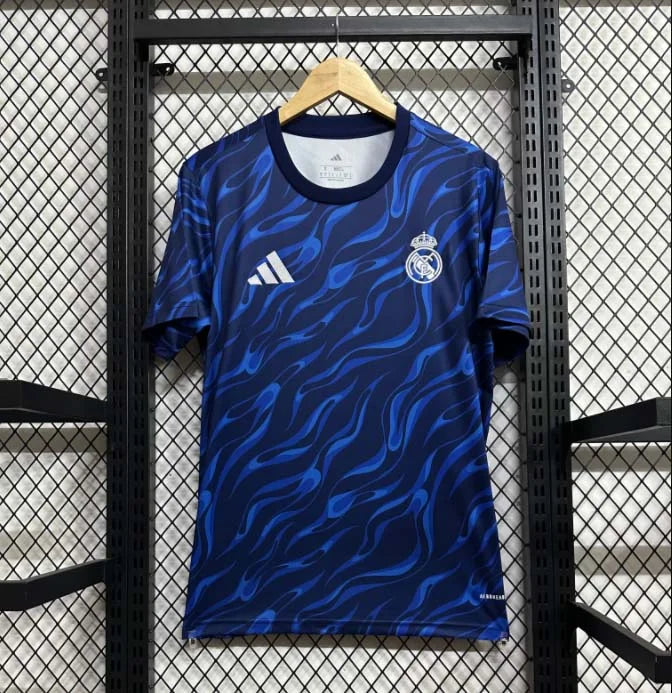2025/2026 Real Madrid Pre-race suit Blue Football Shirt