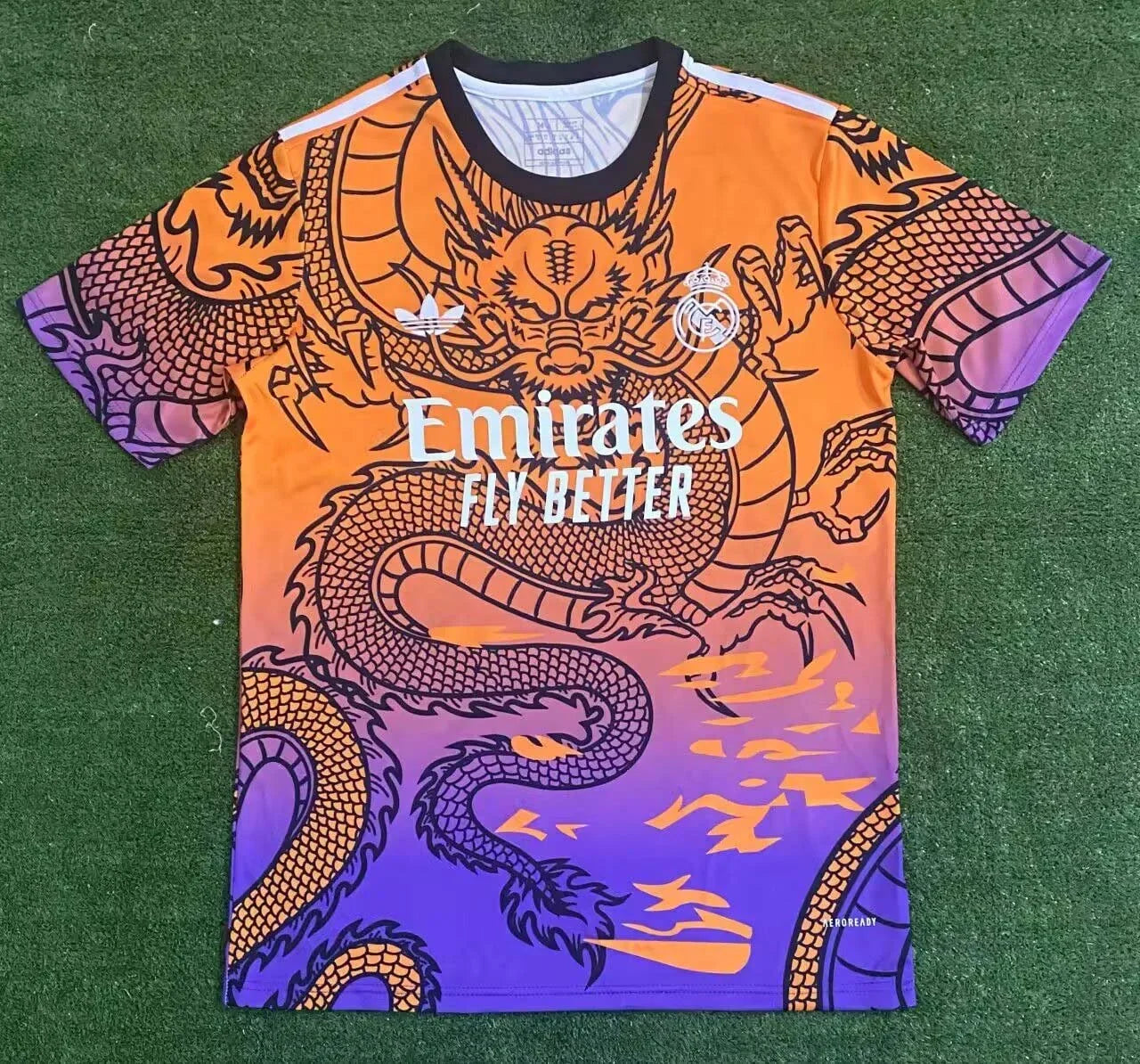 2024/2025 Real Madrid Training Wear Orange and Purple Football Shirt