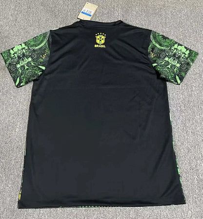 2025 Brazil Special Edition Jesus Black Green Football Shirt