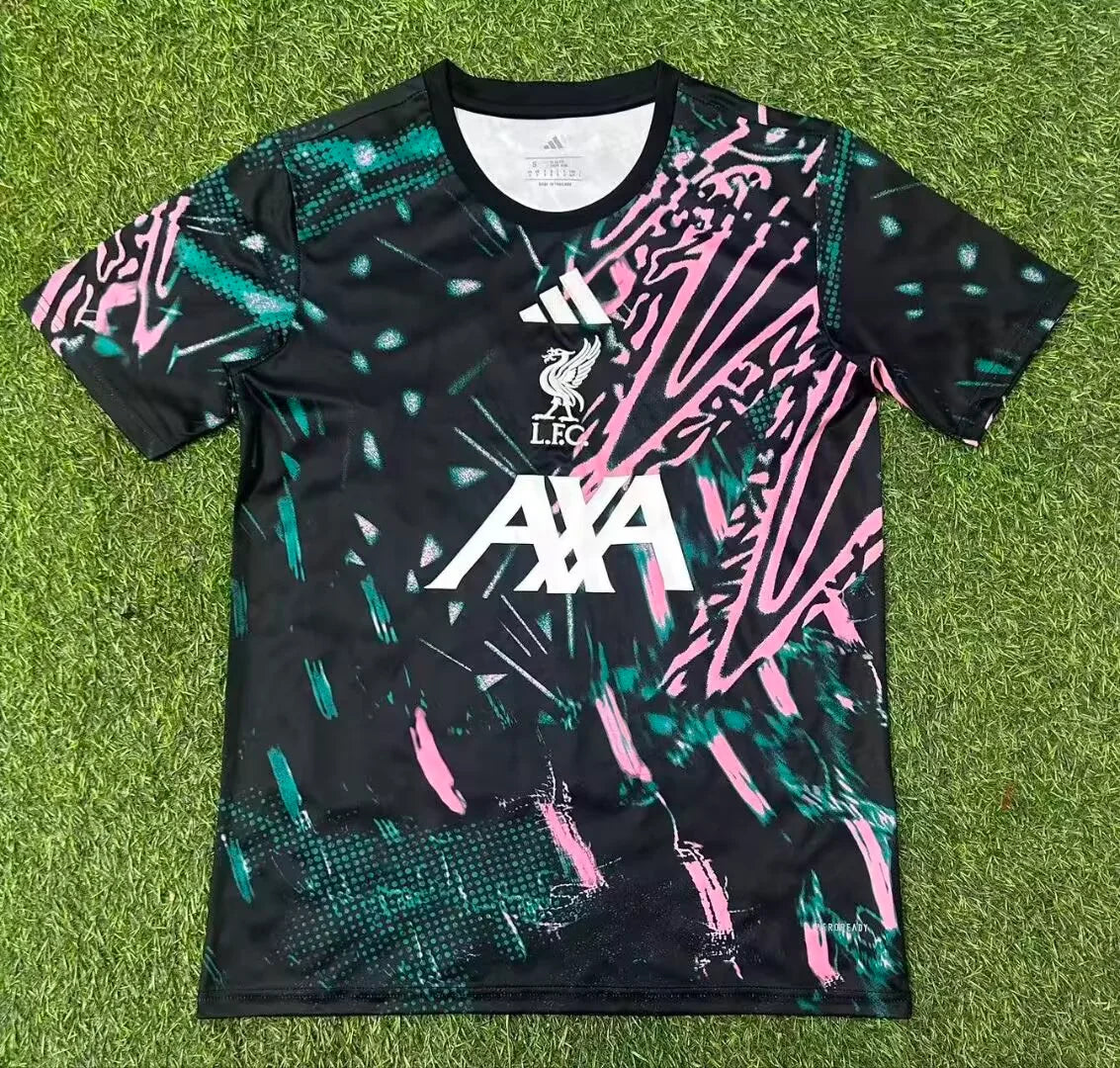 2025/2026 Liverpool Pre Match Training Wear Black Football Shirt