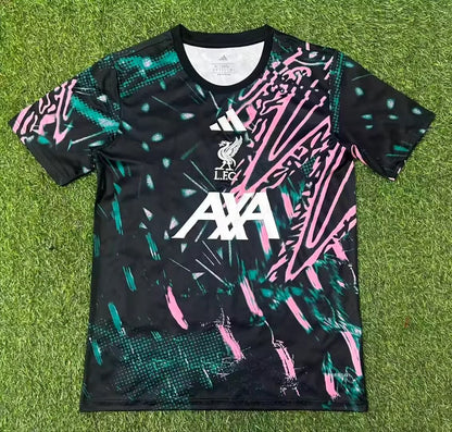 2025/2026 Liverpool Pre Match Training Wear Black Football Shirt