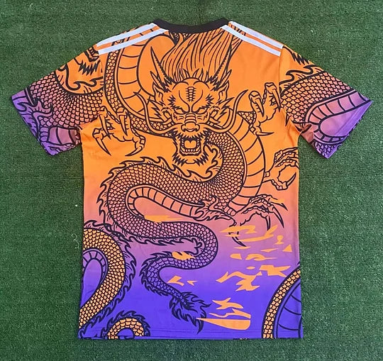 2024/2025 Real Madrid Training Wear Orange and Purple Football Shirt