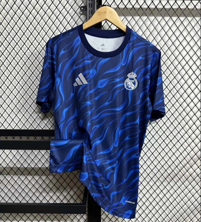 2025/2026 Real Madrid Pre-race suit Blue Football Shirt