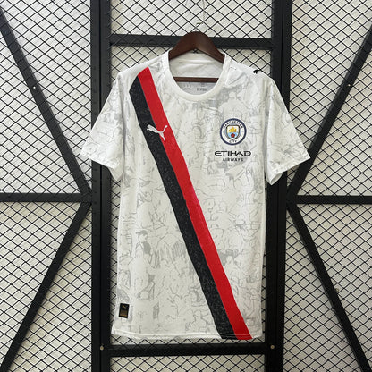 2025/2026 Manchester City KidSuper Joint Edition White Football Shirt
