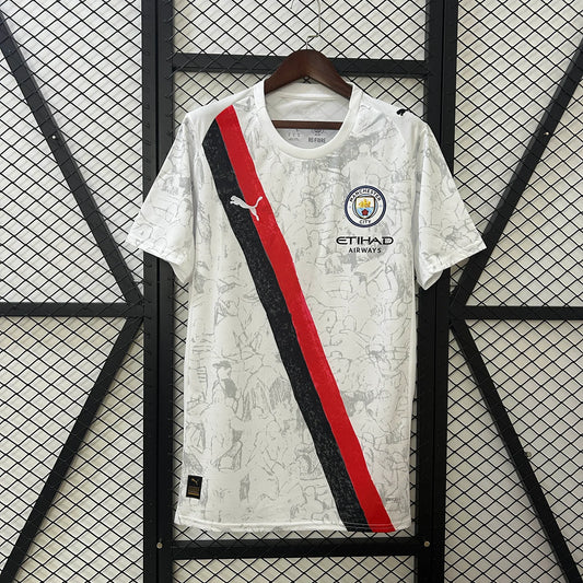 2025/2026 Manchester City KidSuper Joint Edition White Football Shirt