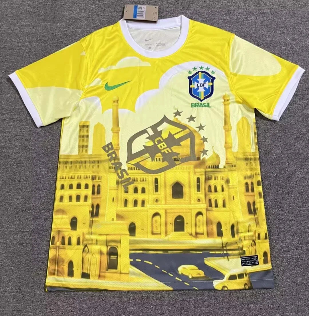 2024 Brazil Special Edition Yellow Football Shirt