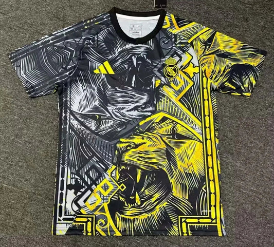 2024/2025 Real Madrid Black and gold lion head Special Edition Football Shirt