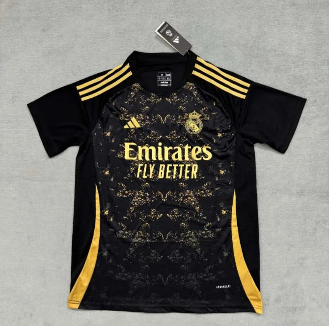 2024/2025 Real Madrid Special Edition Black Gold Football Shirt