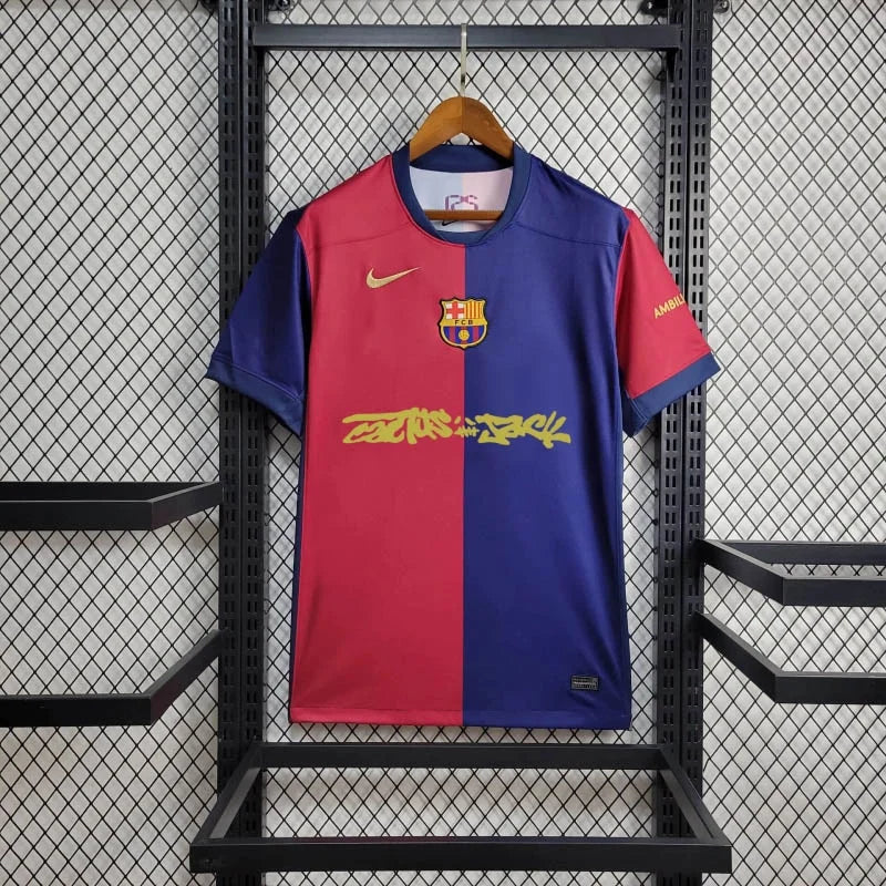 2024/2025 Barcelona Home Travis Scott Joint Edition Football Shirt