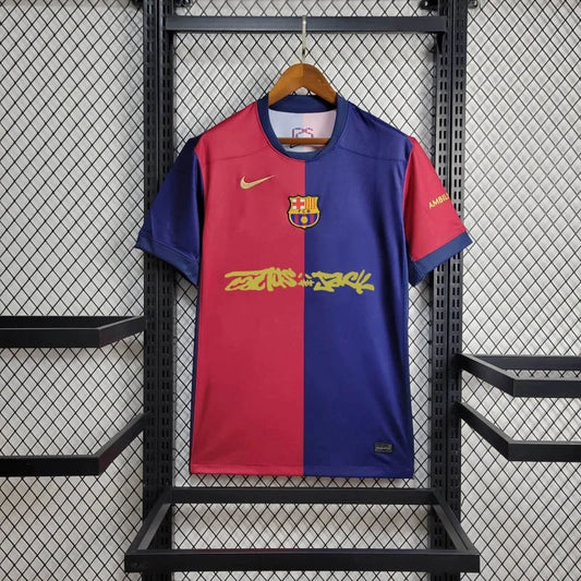 2024/2025 Barcelona Home Travis Scott Joint Edition Football Shirt