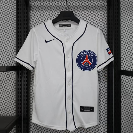 2025/2026 Psg Paris Saint-Germain Baseball Uniform White Football Shirt