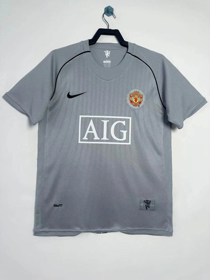 2007/2008 Retro Manchester United Goalkeeper Grey Football Shirt