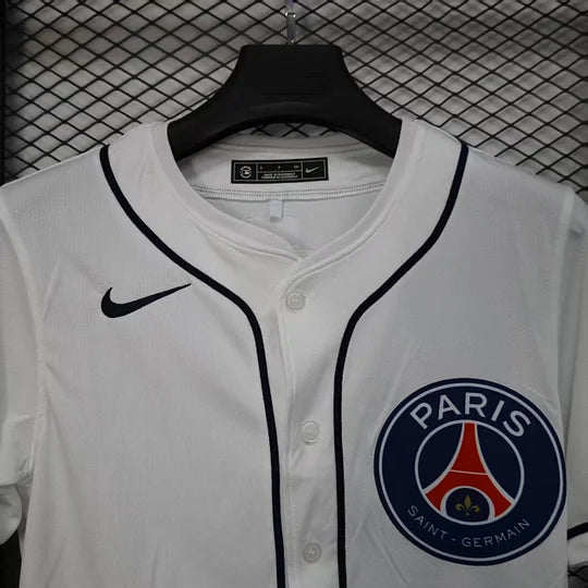 2025/2026 Psg Paris Saint-Germain Baseball Uniform White Football Shirt