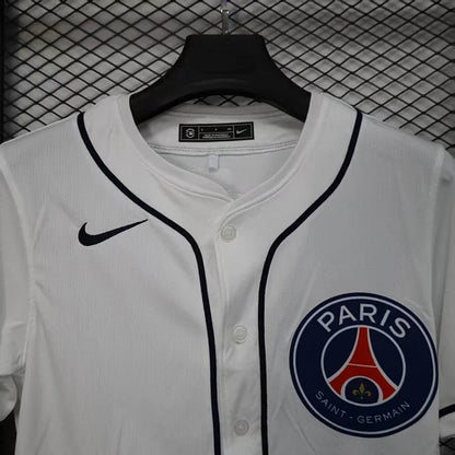 2025/2026 Psg Paris Saint-Germain Baseball Uniform White Football Shirt