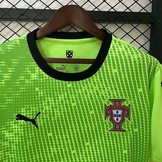 2025 Portugal Goalkeeper Green Football Jersey