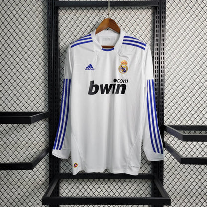 2010/2011 Retro Long Sleeve Real Madrid Home Soccer Jersey