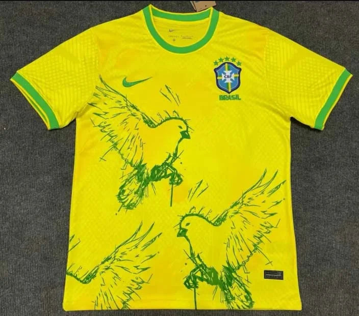 2024 Brazil Special Edition yellow Football Shirt