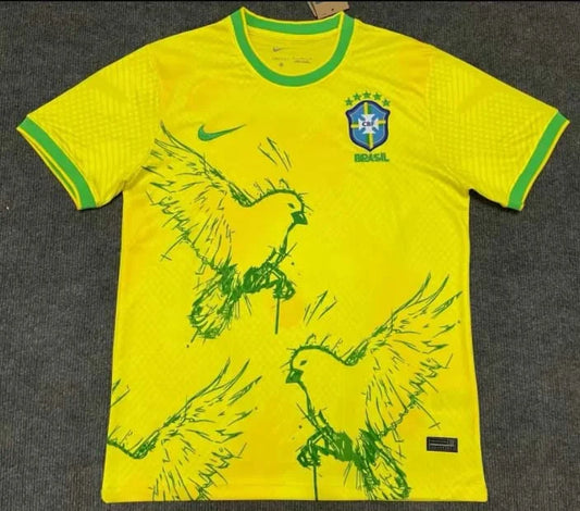 2024 Brazil Special Edition yellow Football Shirt