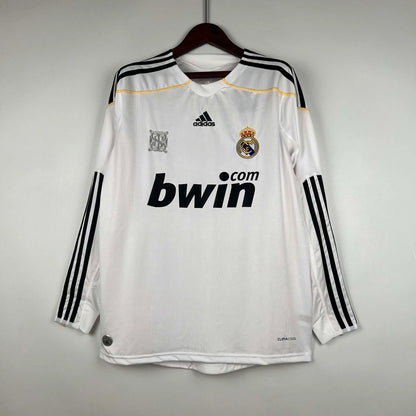 2009/2010 Retro Long Sleeve Real Madrid Home Football Shirt
