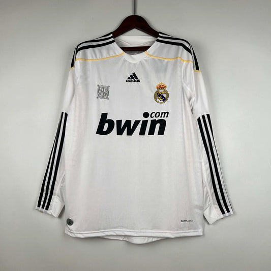 2009/2010 Retro Long Sleeve Real Madrid Home Football Shirt